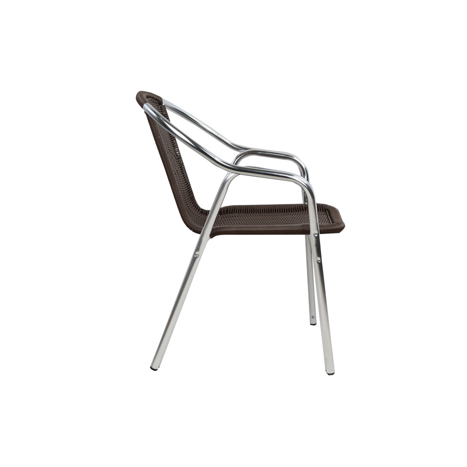 Armchair Noel HM5019 Aluminum Double Frame with rattan 56x60x75 cm