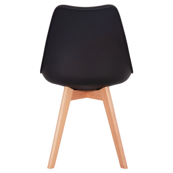 Chair Vegas HM0033.02 wooden legs-black seat 48x49x81Η cm