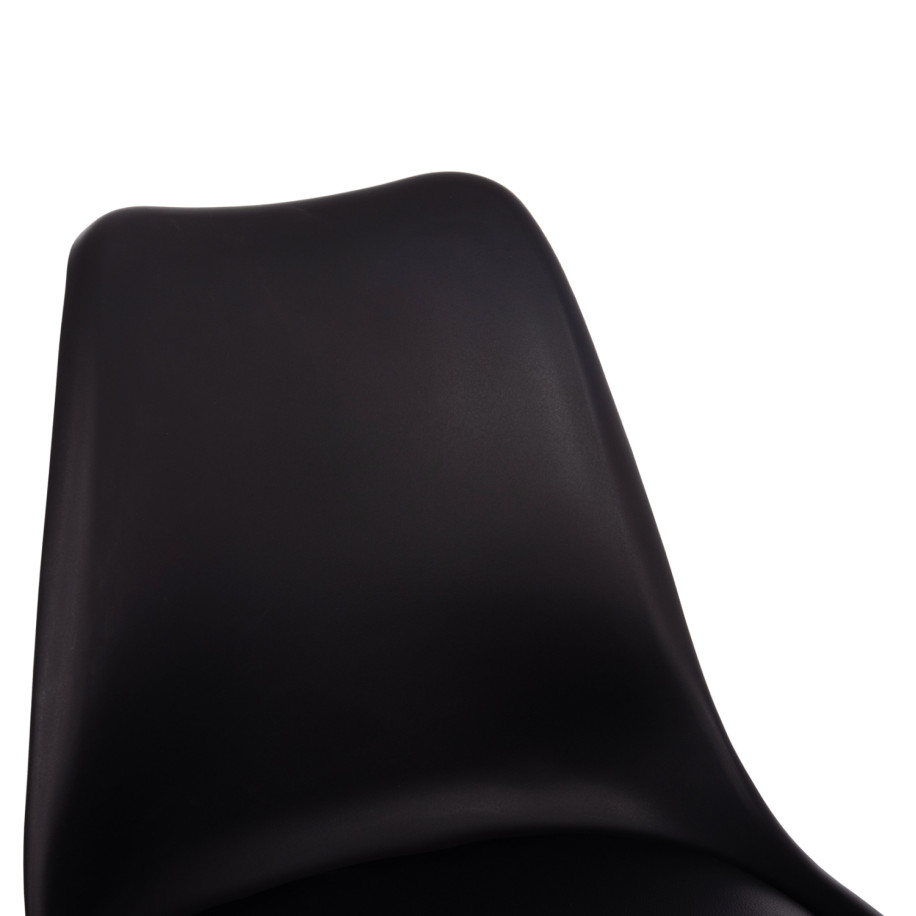 Chair Vegas HM0033.02 wooden legs-black seat 48x49x81Η cm