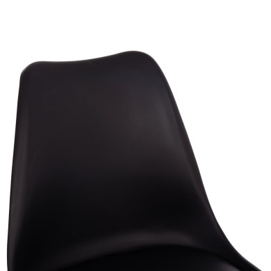 Chair Vegas HM0033.02 wooden legs-black seat 48x49x81Η cm