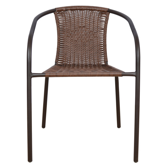 Armchair Camel HM5015.02 Brown metallic with wicker 48x48-53x72 cm