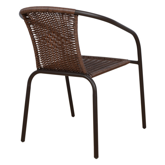 Armchair Camel HM5015.02 Brown metallic with wicker 48x48-53x72 cm