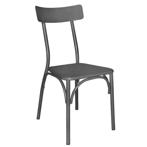 Metallic chair with sheet metal Carbon 499-H/B 38X48X86 cm