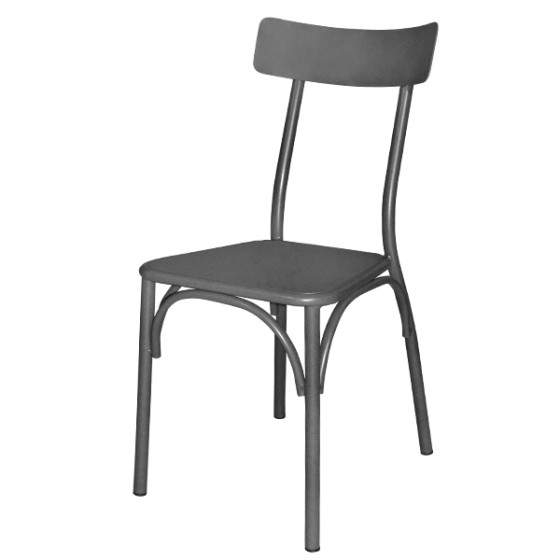 Metallic chair with sheet metal Carbon 499-H/B 38X48X86 cm