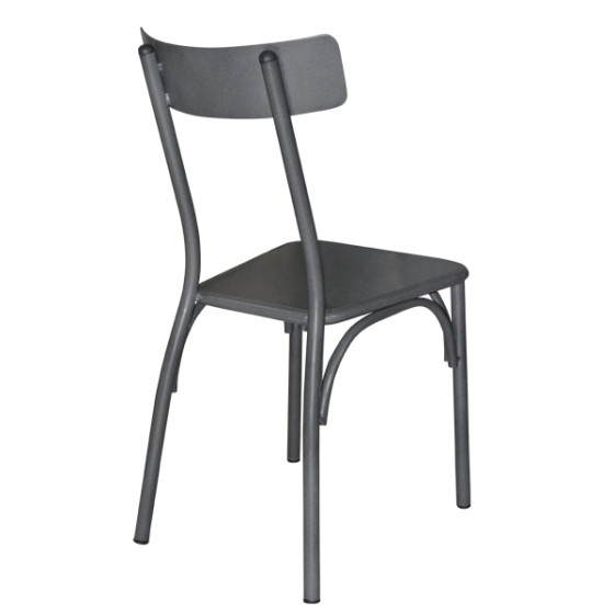 Metallic chair with sheet metal Carbon 499-H/B 38X48X86 cm