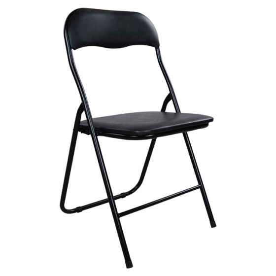 Chair Foldable PU Black HM0044 38x47x82H cm.