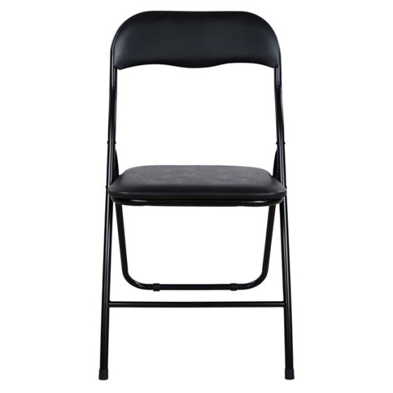 Chair Foldable PU Black HM0044 38x47x82H cm.