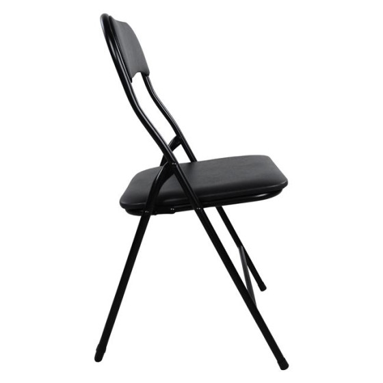 Chair Foldable PU Black HM0044 38x47x82H cm.