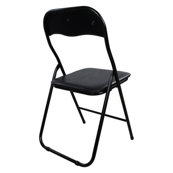Chair Foldable PU Black HM0044 38x47x82H cm.