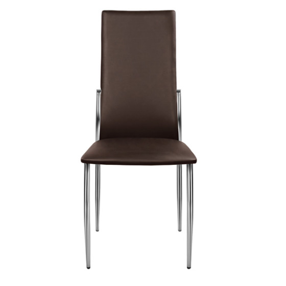 Dining chair Kim HM0080.05 Brown PU with metallic frame 45X55X99 cm