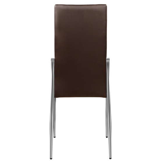 Dining chair Kim HM0080.05 Brown PU with metallic frame 45X55X99 cm