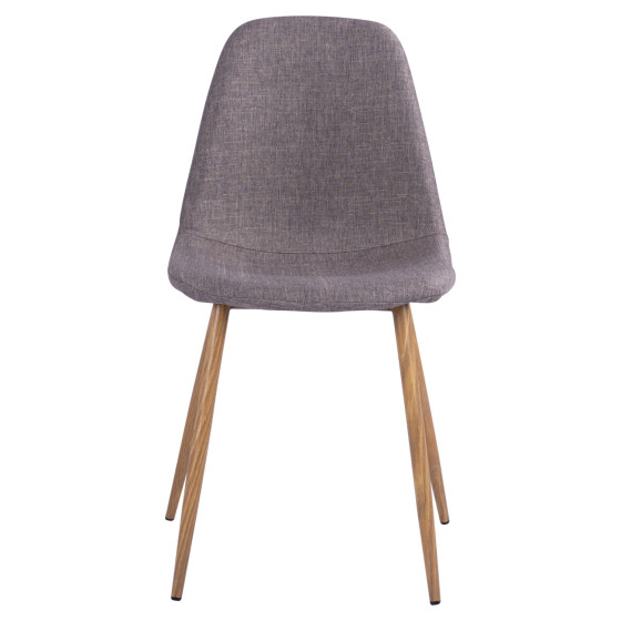 ΚΑΡΕΚΛΑ LEONARDO HM00100.03 ΜΕ ΜΕΤΑΛΛΙΚΑ ΠΟΔΙΑ & ΥΦΑΣΜΑ ΚΑΦΕ 44x55x85Υεκ.