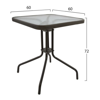 Table Figo metallic Brown 60x60x72 cm HM5035.02