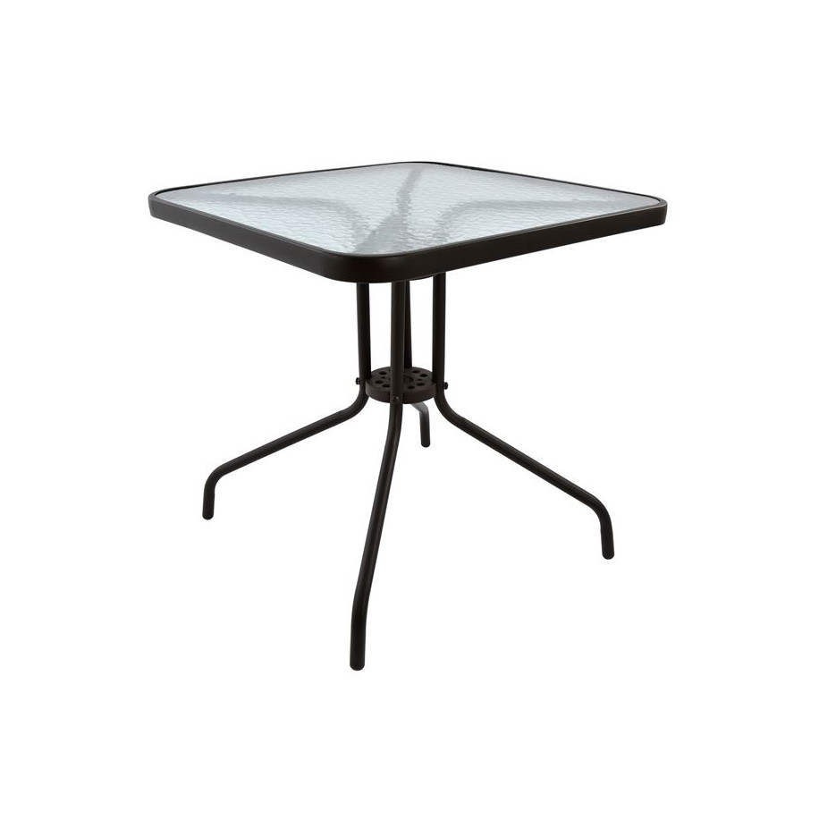 ΤΡΑΠΕΖΙ ΕΞΩΤ.ΧΩΡΟΥ FIGO HM5036.02 ΜΕΤΑΛΛΟ ΚΑΦΕ- ΓΥΑΛΙΝΗ ΕΠΙΦΑΝΕΙΑ 70Χ70Χ72Υεκ