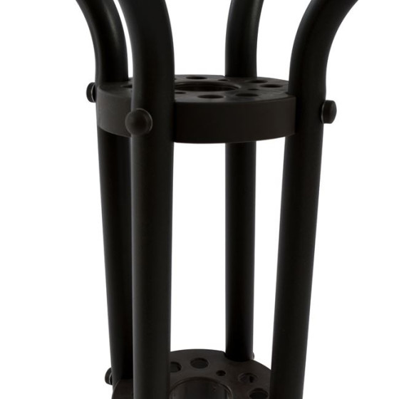 OUTDOOR TABLE SQUARE FIGO HM5036.02 BROWN METAL-GLASS TABLETOP 70Χ70Χ72Hcm