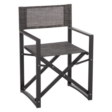 DIRECTOR'S CHAIR ALUMINUM DUPRE HM5094.01 GREY COLOR 57x48,5x85.5Hcm.