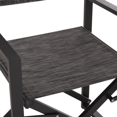 DIRECTOR'S CHAIR ALUMINUM DUPRE HM5094.01 GREY COLOR 57x48,5x85.5Hcm.