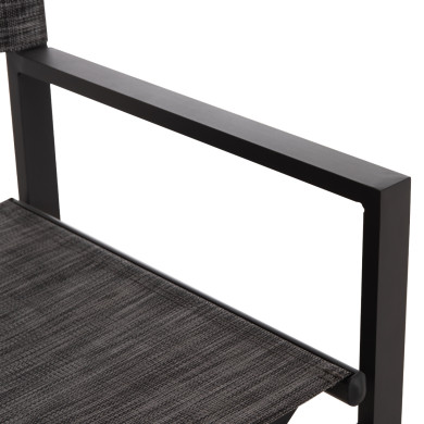 DIRECTOR'S CHAIR ALUMINUM DUPRE HM5094.01 GREY COLOR 57x48,5x85.5Hcm.