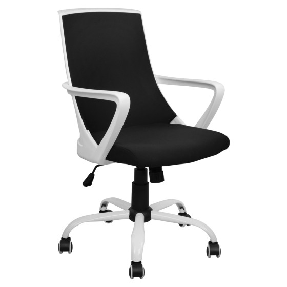 Οffice chair HM1053.01 Black with mesh and metal base 58x59x103 cm
