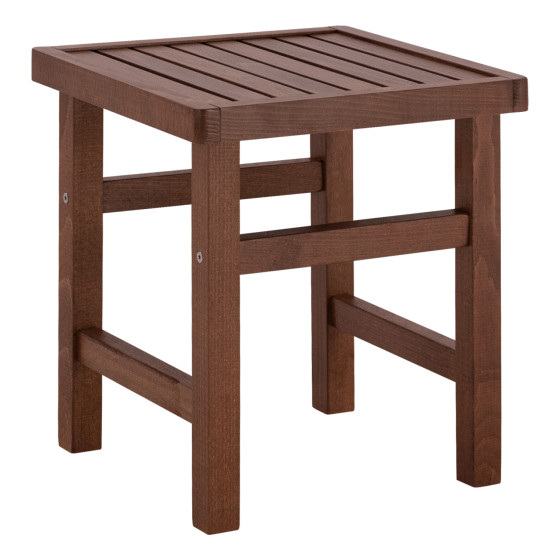 Stool-Table  Walnut Soaking  Koli 40x40 40Χ40X45cm HM289.02