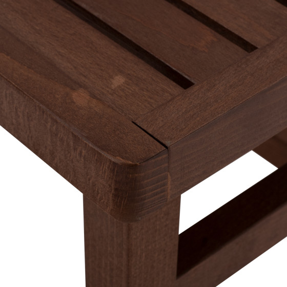Stool-Table  Walnut Soaking  Koli 40x40 40Χ40X45cm HM289.02