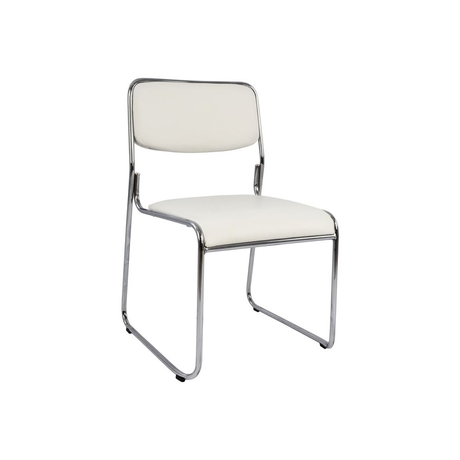 ΚΑΡΕΚΛΑ ΓΡΑΦΕΙΟΥ ΣΥΝΕΡΓΑΣΙΑΣ MABEL HM1019.02 ΣΕ ΧΡΩΜΑ ΛΕΥΚΟ 48,5x51,5x77Yεκ.