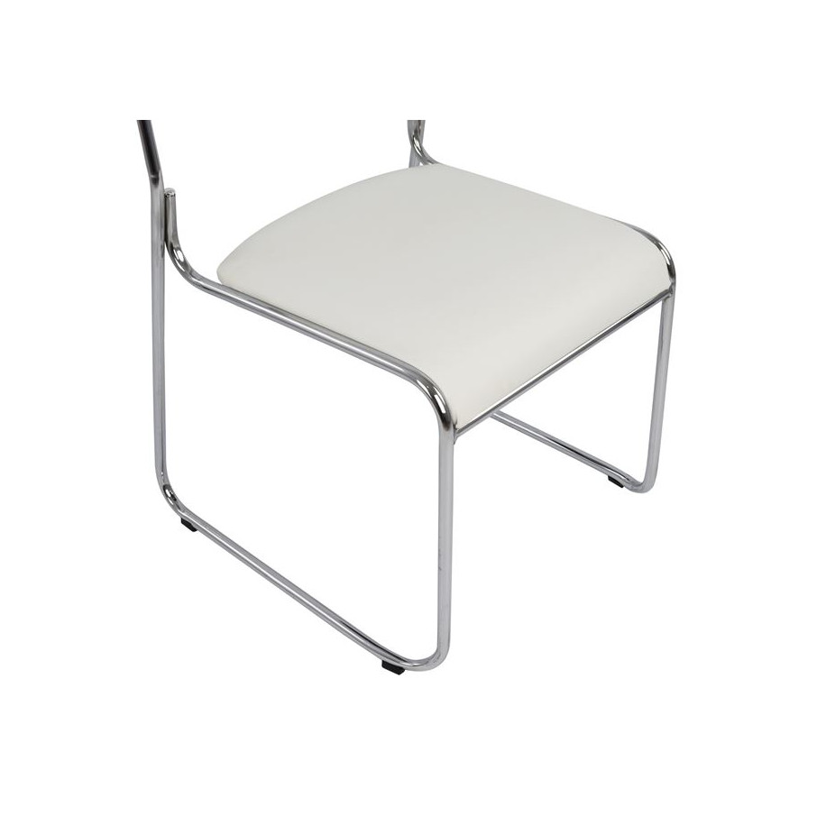 ΚΑΡΕΚΛΑ ΓΡΑΦΕΙΟΥ ΣΥΝΕΡΓΑΣΙΑΣ MABEL HM1019.02 ΣΕ ΧΡΩΜΑ ΛΕΥΚΟ 48,5x51,5x77Yεκ.