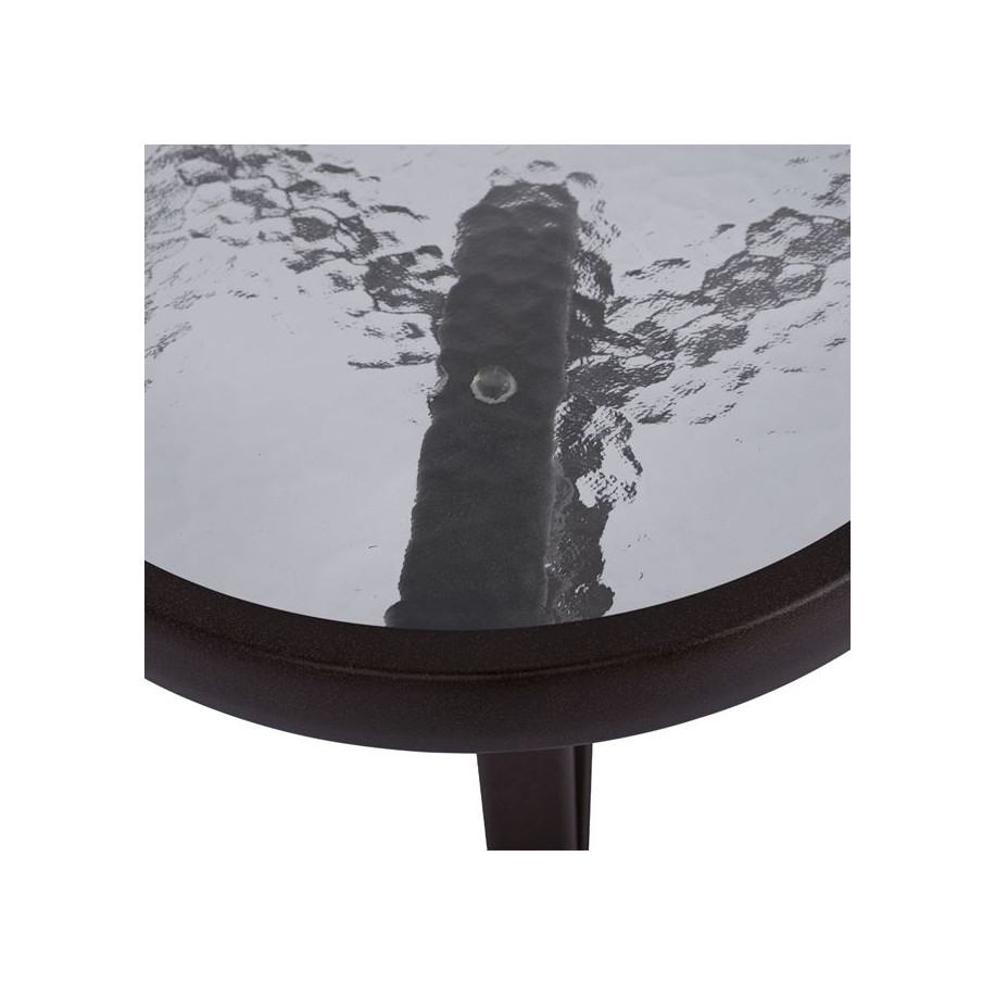 ΤΡΑΠΕΖΙ BRUNO 150X90Χ72Υεκ. ΚΑΦΕ ΜΕΤΑΛΛΙΚΟ ΜΕ ΓΥΑΛΙΝΗ ΕΠΙΦΑΝΕΙΑ HM5145.02