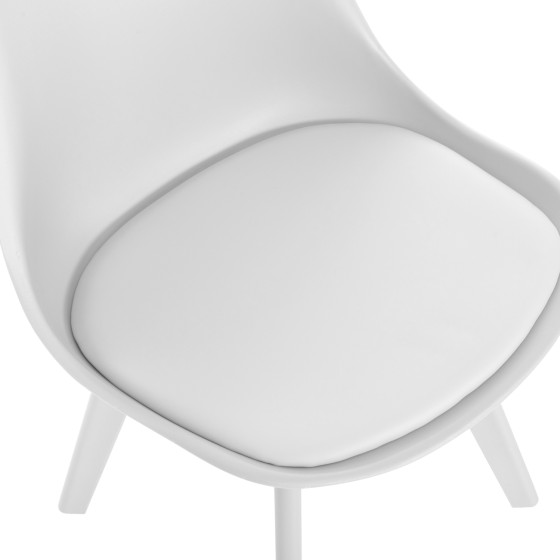 Chair Vegas HM0033.31 POLYPROPYLENE-PU-WHITE 47,5x55x82 cm