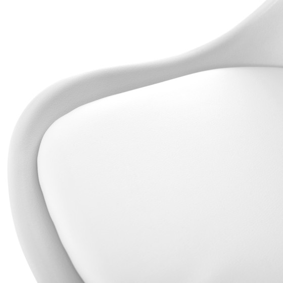 Chair Vegas HM0033.31 POLYPROPYLENE-PU-WHITE 47,5x55x82 cm