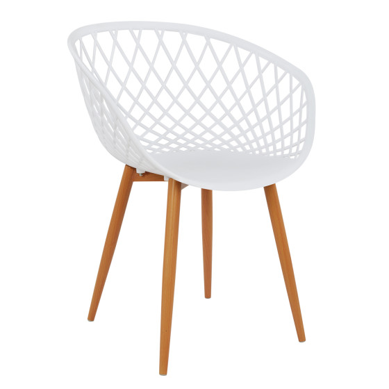 Armchair Polypropylene white Ariadne HM8001.01 62,5x56x80cm