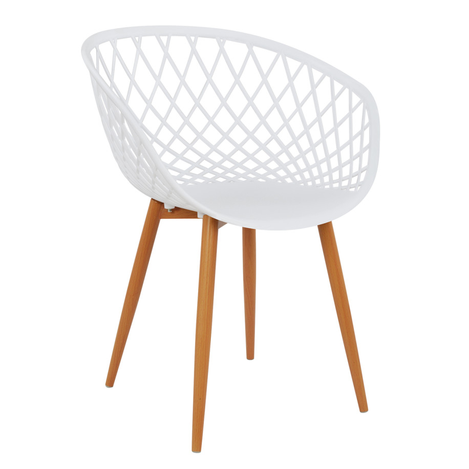 Armchair Polypropylene white Ariadne HM8001.01 62,5x56x80cm