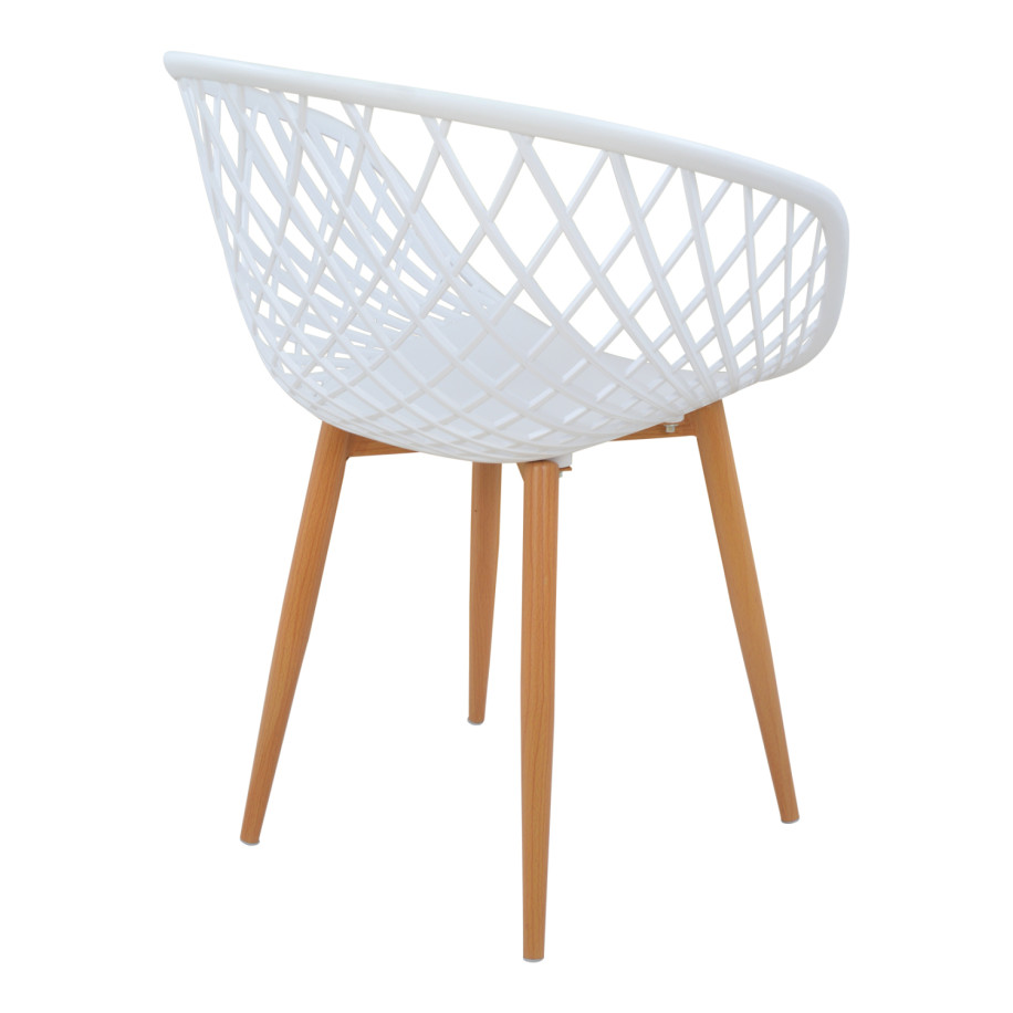 Armchair Polypropylene white Ariadne HM8001.01 62,5x56x80cm