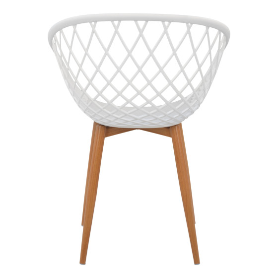 Armchair Polypropylene white Ariadne HM8001.01 62,5x56x80cm