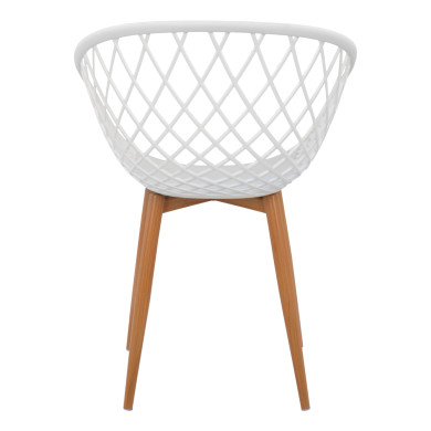 Armchair Polypropylene white Ariadne HM8001.01 62,5x56x80cm