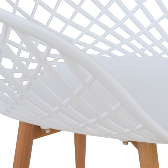 Armchair Polypropylene white Ariadne HM8001.01 62,5x56x80cm