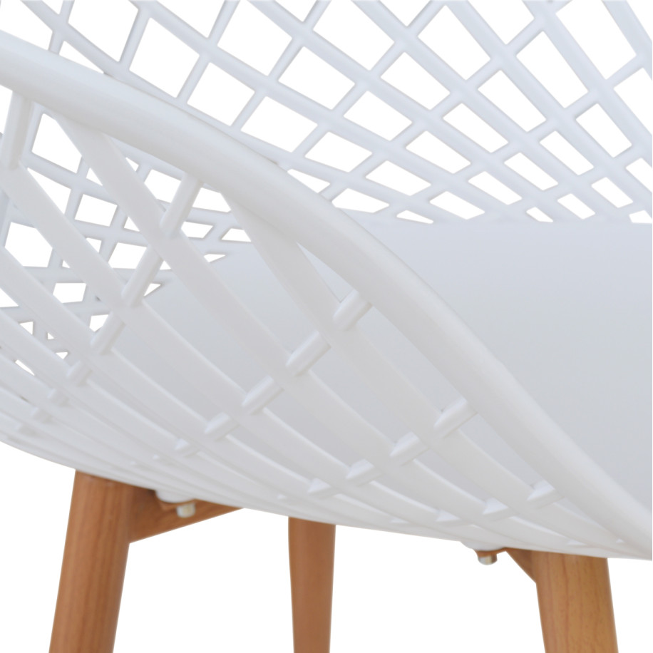 Armchair Polypropylene white Ariadne HM8001.01 62,5x56x80cm