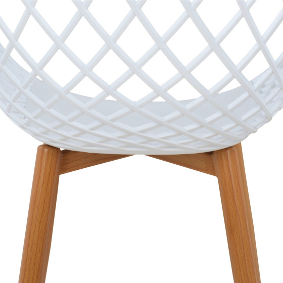 Armchair Polypropylene white Ariadne HM8001.01 62,5x56x80cm
