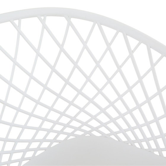 Armchair Polypropylene white Ariadne HM8001.01 62,5x56x80cm