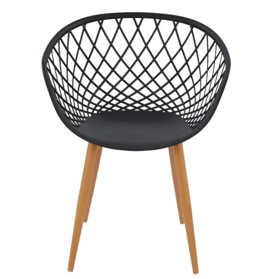 Armchair Polypropylene black Ariadne HM8001.02 62,5x56x80cm