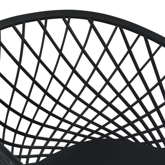 Armchair Polypropylene black Ariadne HM8001.02 62,5x56x80cm