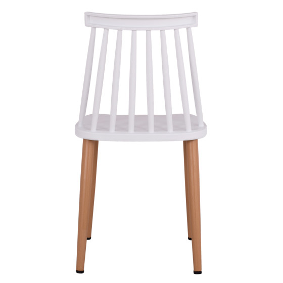 Dining chair HM8052.01 Vanessa White with metallic legs 43x46,5x82cm