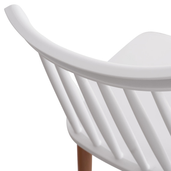 Dining chair HM8052.01 Vanessa White with metallic legs 43x46,5x82cm