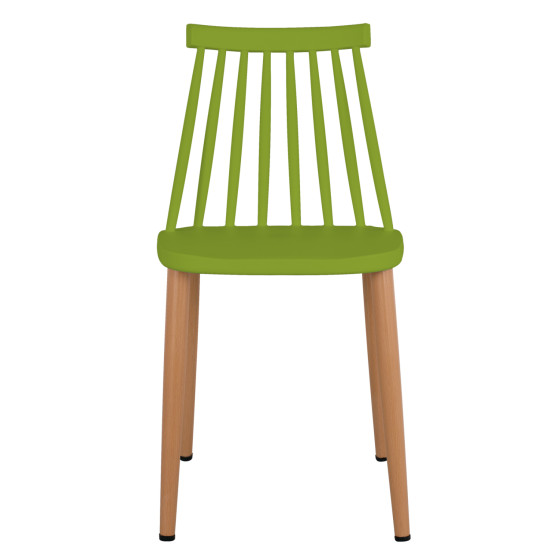Dining chair HM8052.08 Vanessa green with metallic legs 42,5x47x81,5cm