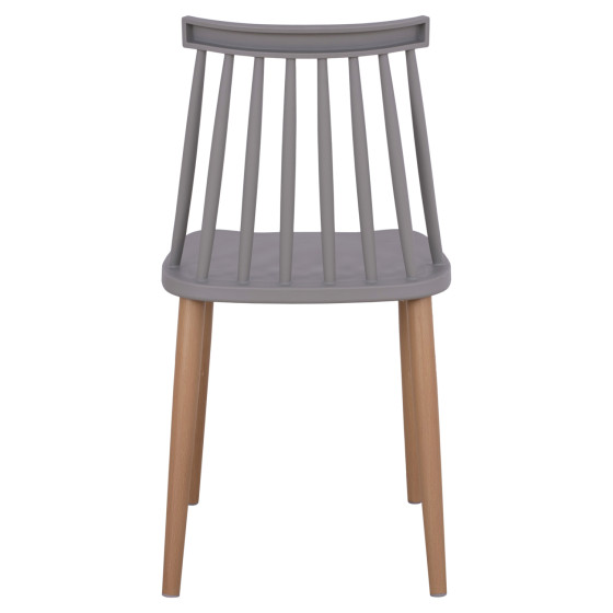 Dining chair HM8052.10 Vanessa grey with metallic legs 43x46,5x82cm