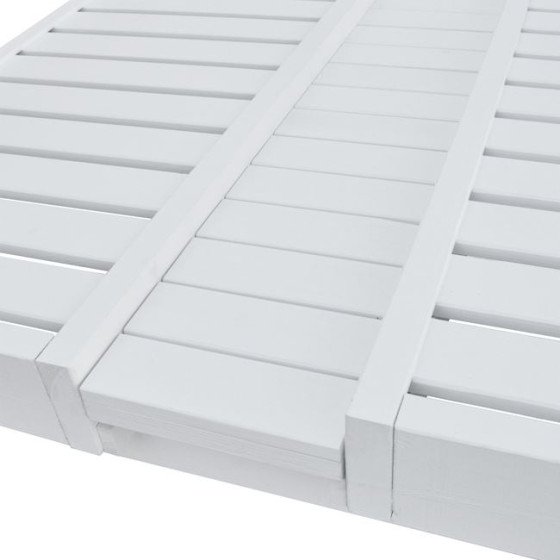 Sunbed Wooden Double Mykonos B' White with Top 205x167x212 cm HM5428