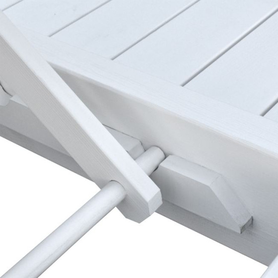 Sunbed Wooden Double Mykonos B' White with Top 205x167x212 cm HM5428