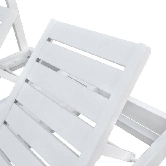 Sunbed Wooden Double Mykonos B' White with Top 205x167x212 cm HM5428