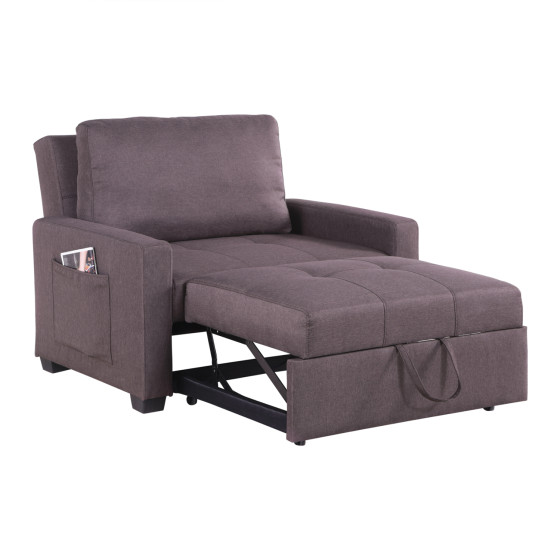 ARMCHAIR-BED KANNA HM3038.01 BROWN FABRIC 112x96x85Hcm