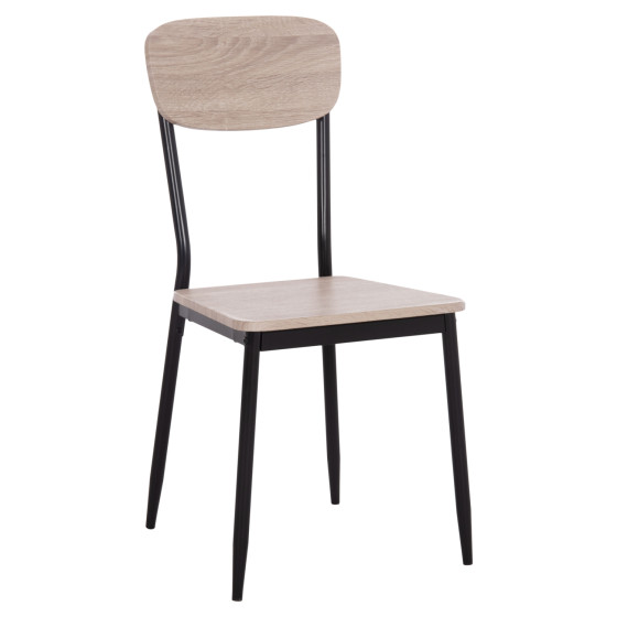 Dining chair PAGET HM8373.01 sonama with black legs 40x49x87.5H cm